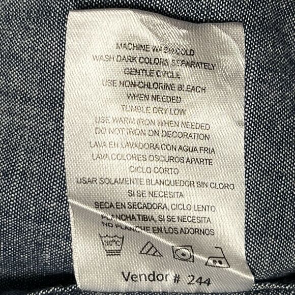 LEE Chambray Shirt Men's XXL Blue Button Up Classic 100% Cotton 2XL - Picture 8 of 14